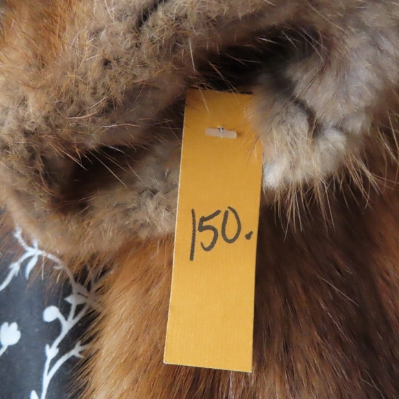 vintage turkisatelje linnanen mink fur coat helsinki finland keska closure S - Picture 7 of 7